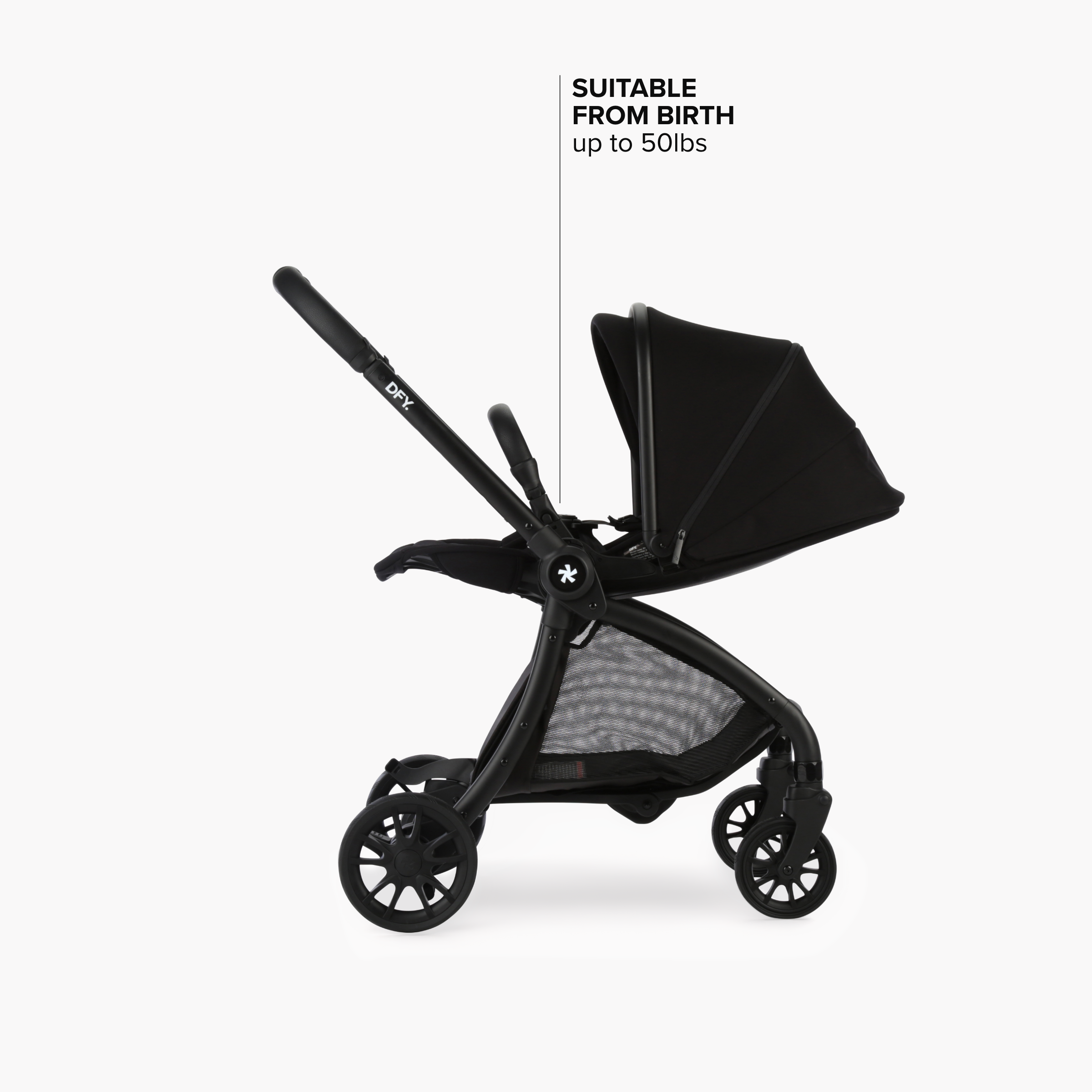 R1 stroller in lie flat postition