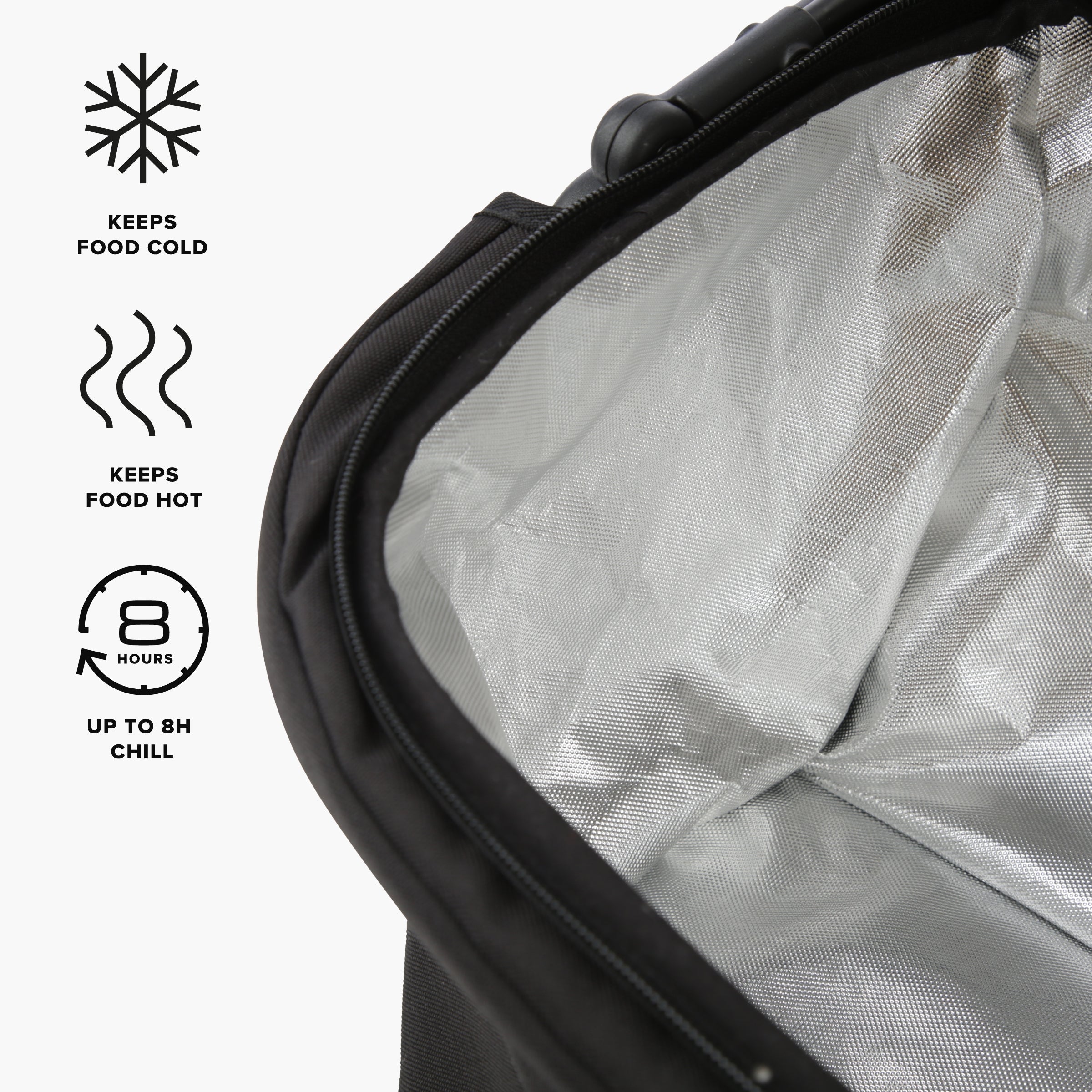 close up of inside of cool box