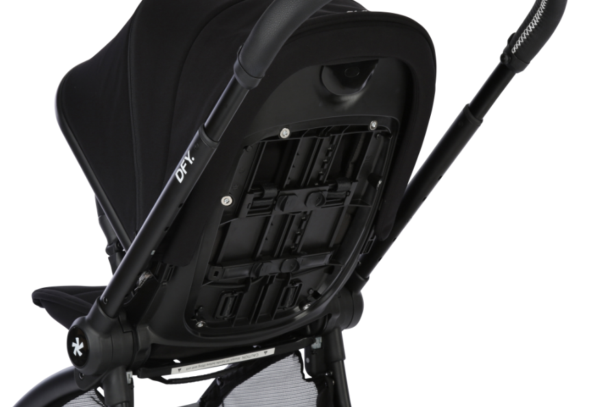 shot of back of stroller with back panel removed