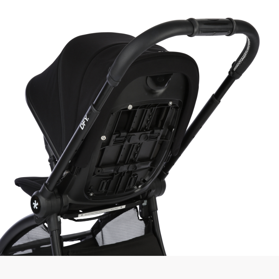 shot of back of stroller with back panel removed